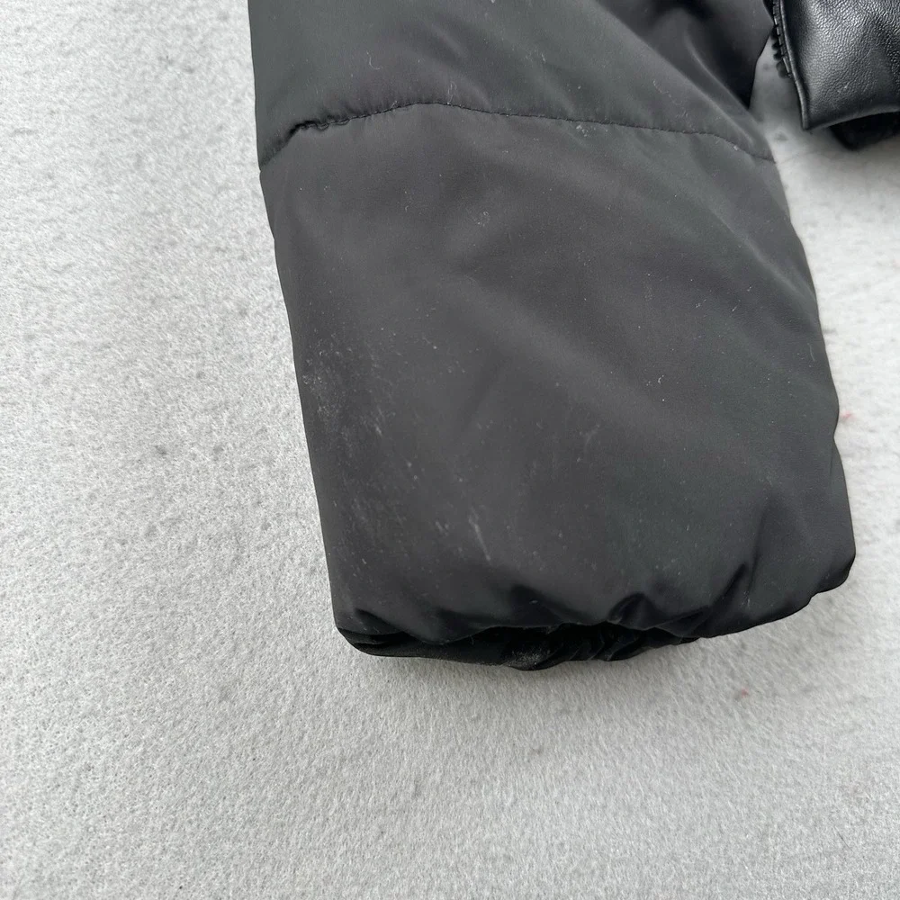 Stella McCartney Quilted Puffer Jacket Kids 12 Years Black Fringe‎ Insulated